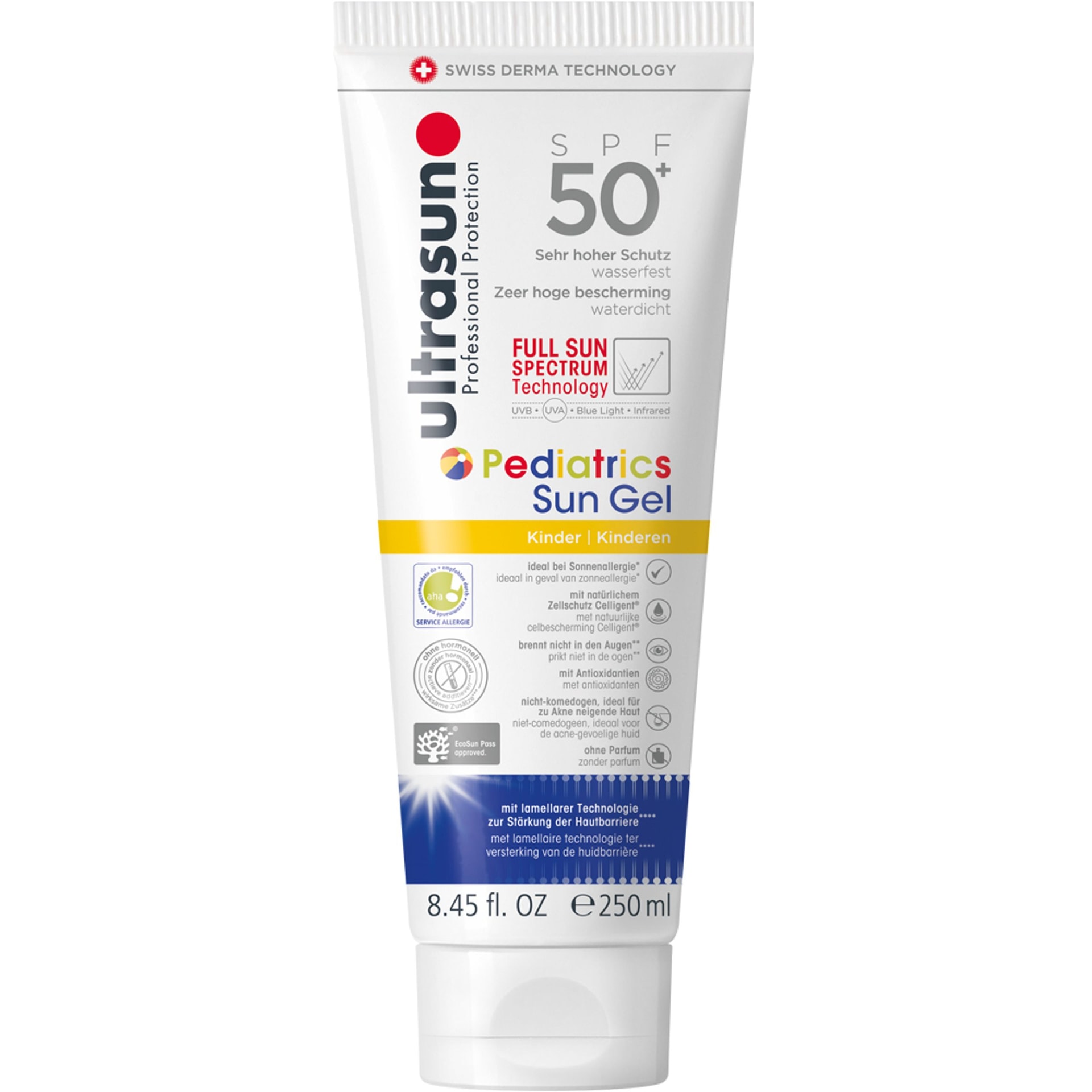 U21331 Pediatrics Sun Gel SPF50+ 250ml 24 1000x1000px