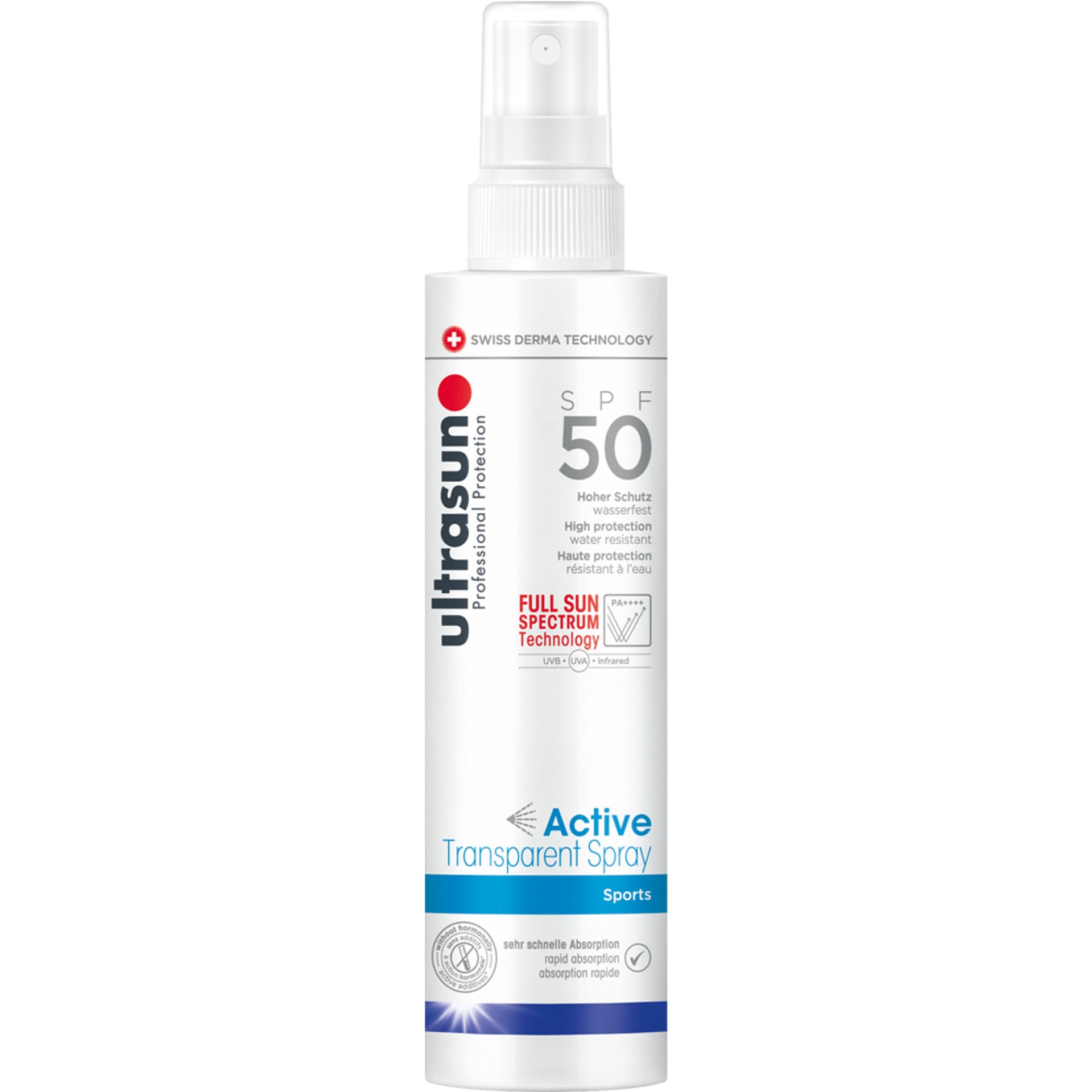 U21651 Active Transparent Spray SPF50 150ml 24 1000x1000px